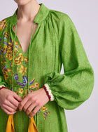 Bouquet Print Tie-Waist Dress (Slip Dress Included) - Social Queen