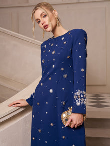 Crystal & Pearl Evening Gown - Social Queen