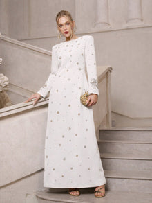 Crystal & Pearl Evening Gown - Social Queen