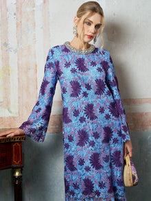 Crystal Trim Lace Shift Dress - Social Queen