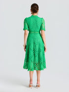 Cutwork Lace A-Line Dress - Social Queen