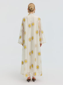 Daisy Embroidered Beaded Kaftan Dress - Social Queen
