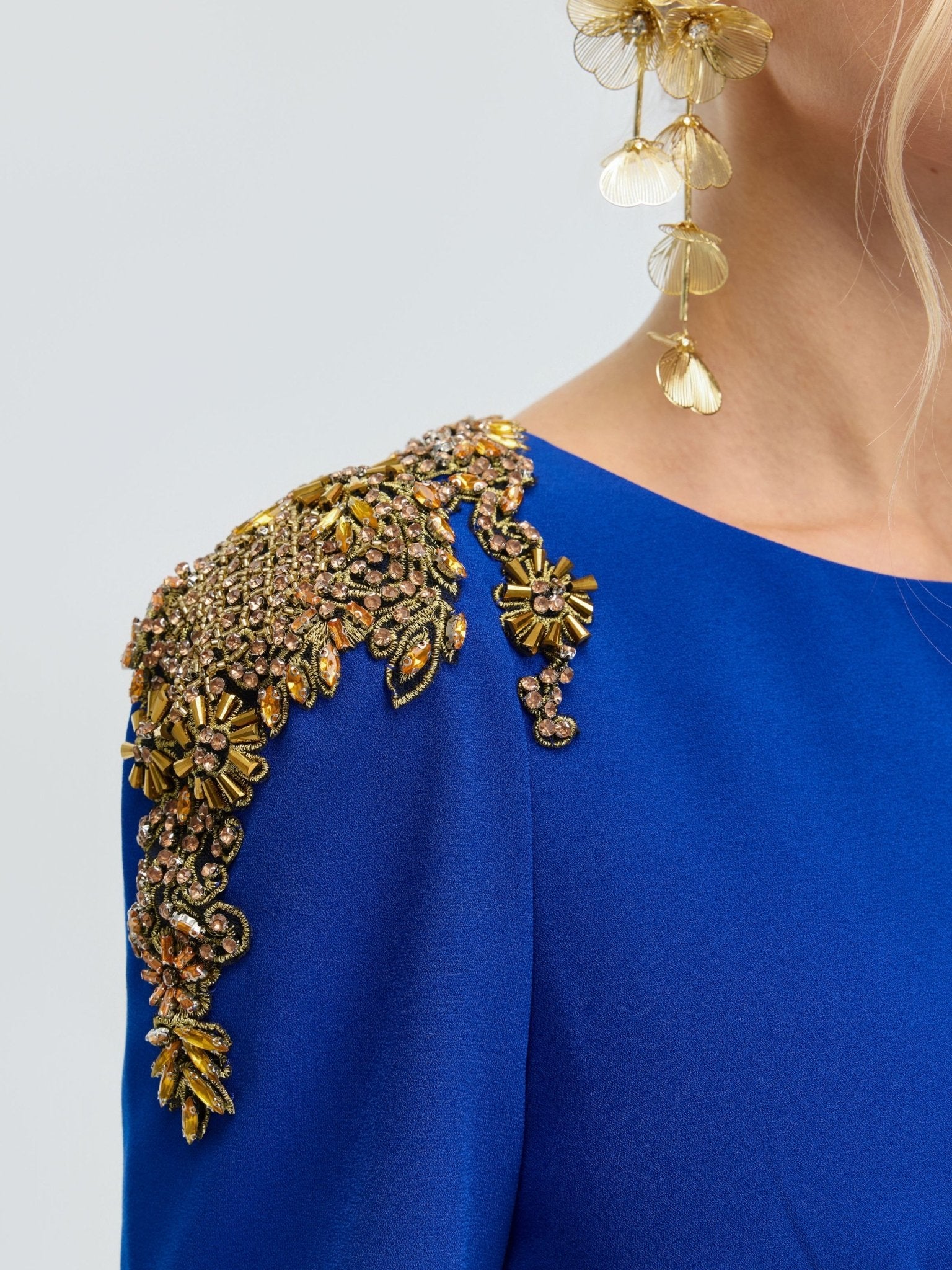 Elegant Hand-Beaded Crystal Dress