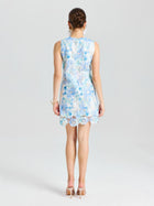 Embellished Floral Lace Mini Dress - Social Queen