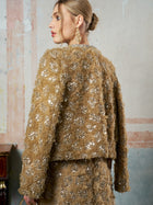 Embellished Floral Mesh Jacket - Social Queen