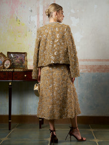 Embellished Floral Mesh Jacket - Social Queen