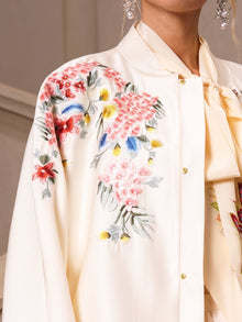 Embroidered Silk - Jacquard Jacket - Social Queen