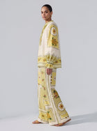 Floral Art Print Ramie Blouse - Social Queen