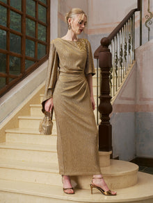 Floral Beaded Knit Dress - Social Queen