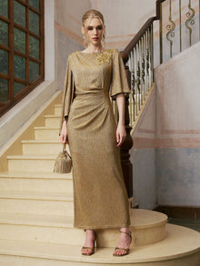 Floral Beaded Knit Dress - Social Queen