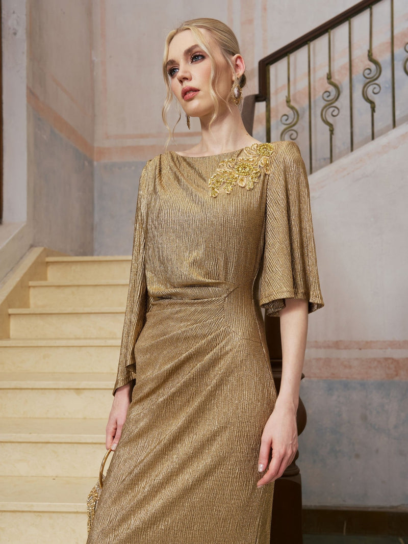 Floral Beaded Knit Dress - Social Queen