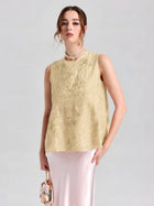 Floral Bird Embroidered Silk Top - Social Queen