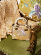 Floral Brocade Leather Top Handle Bag - Social Queen