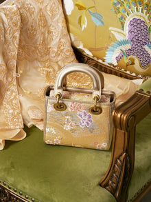 Floral Brocade Leather Top Handle Bag - Social Queen