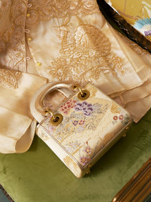 Floral Brocade Leather Top Handle Bag - Social Queen