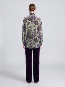 Floral Burnout Velvet Jacket - Social Queen