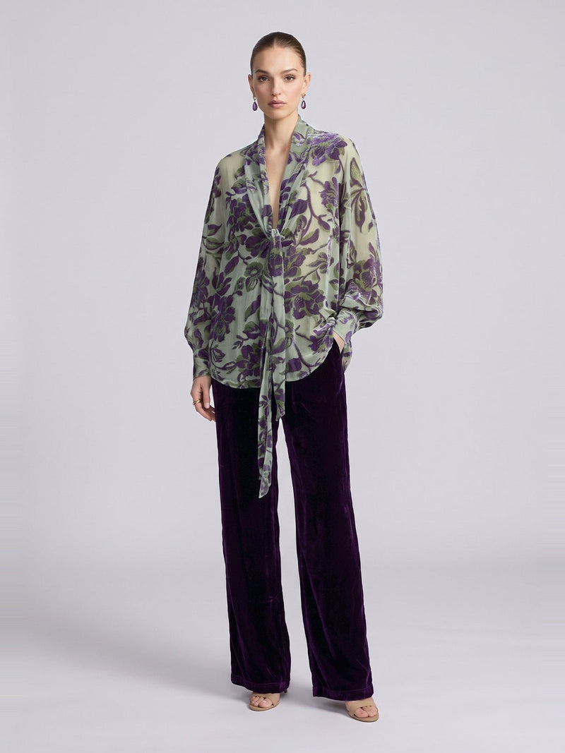 Floral Burnout Velvet Jacket - Social Queen