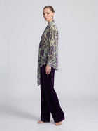 Floral Burnout Velvet Jacket - Social Queen