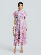 Floral Embroidered Beaded Dress - Social Queen