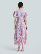 Floral Embroidered Beaded Dress - Social Queen