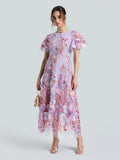 Floral Embroidered Beaded Dress - Social Queen