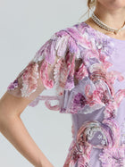 Floral Embroidered Beaded Dress - Social Queen