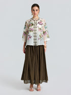 Floral Embroidered Beaded Jacket - Social Queen