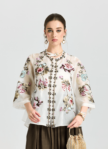 Floral Embroidered Beaded Jacket - Social Queen