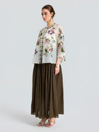 Floral Embroidered Beaded Jacket - Social Queen