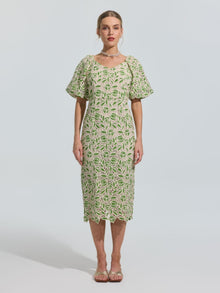 Floral Embroidered Lace Dress - Social Queen