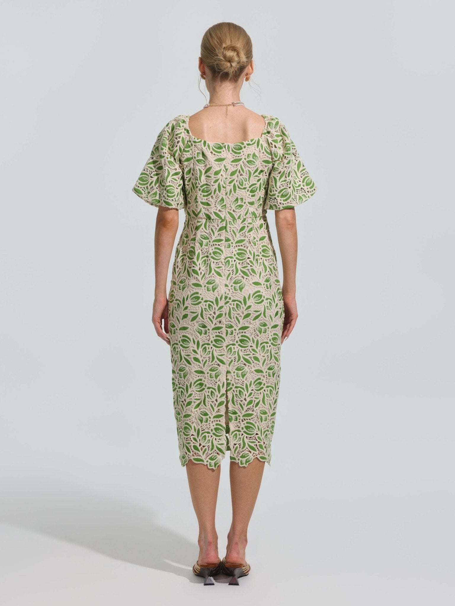 Floral Embroidered Lace Dress - Social Queen