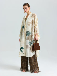 Floral Embroidered Linen Jacket (Cami Included) - Social Queen