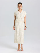 Floral Embroidered Linen Top - Social Queen