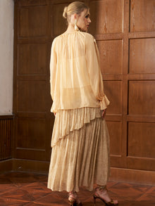 Floral Embroidered Sheer Blouse - Social Queen