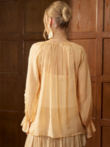 Floral Embroidered Sheer Blouse - Social Queen