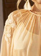 Floral Embroidered Sheer Blouse - Social Queen