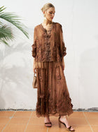 Floral Embroidered Silk Blouse - Social Queen