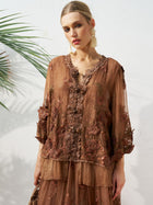Floral Embroidered Silk Blouse - Social Queen