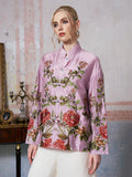 Floral Embroidered Tencel Jacket - Social Queen