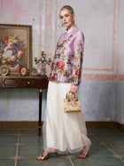 Floral Embroidered Tencel Jacket - Social Queen