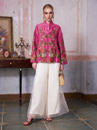 Floral Embroidered Tencel Jacket - Social Queen