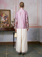 Floral Embroidered Tencel Jacket - Social Queen