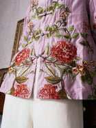 Floral Embroidered Tencel Jacket - Social Queen