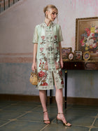 Floral Embroidered Tencel Shirt Dress - Social Queen