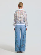 Floral Embroidery Lace Cutout Jacket - Social Queen