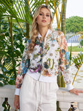 Floral Embroidery Lace Cutout Jacket - Social Queen