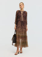 Floral Print Mulberry Silk Dress - Social Queen