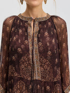 Floral Print Mulberry Silk Dress - Social Queen