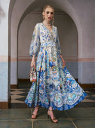 Floral Print Mulberry Silk Dress - Social Queen