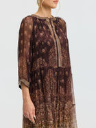 Floral Print Mulberry Silk Dress - Social Queen